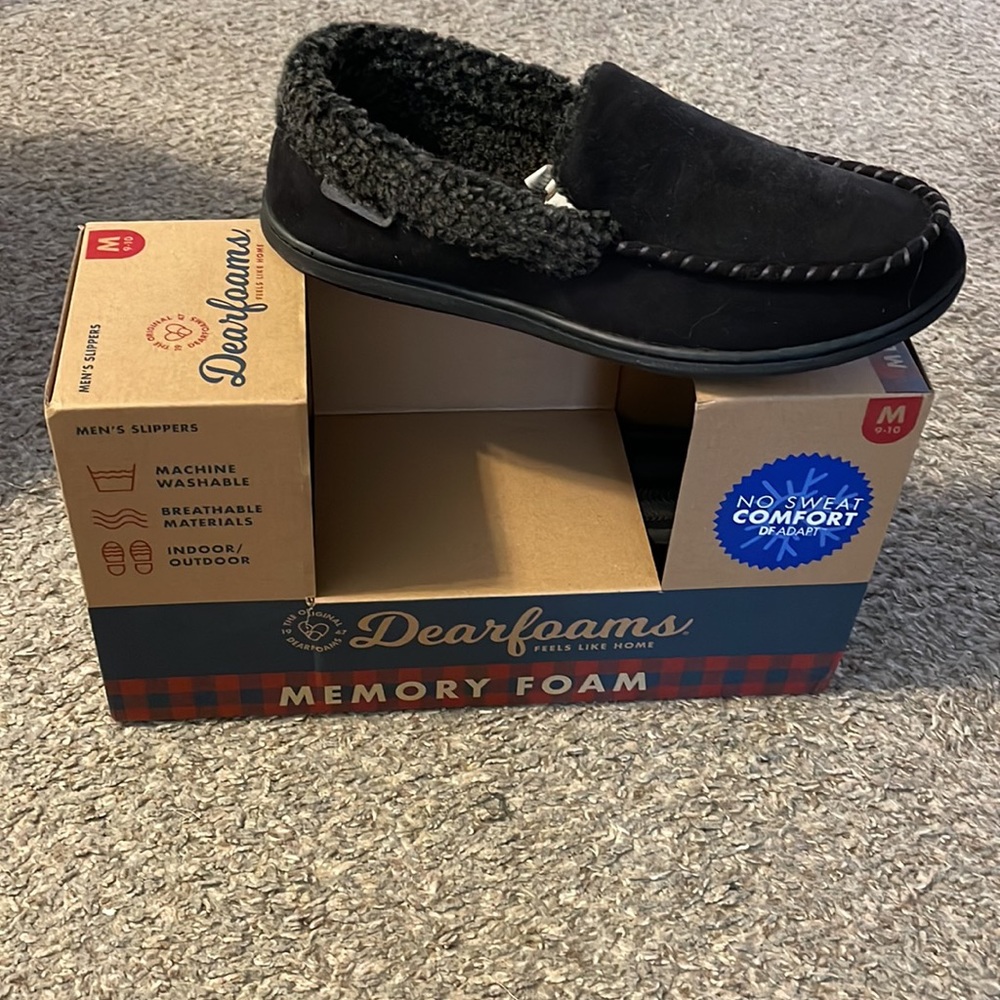 Dear foams men’s memory foam slippers - Picture 4 of 5